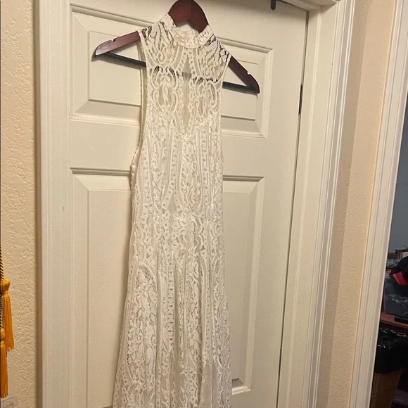 Free People Cream Lace Halter Dress - Picture 5 of 14